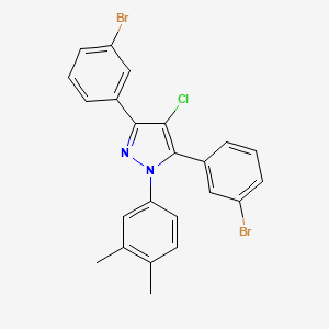 3,5-bis(3-bromophenyl)-4-chloro-1-(3,4-dimethylphenyl)-1H-pyrazole