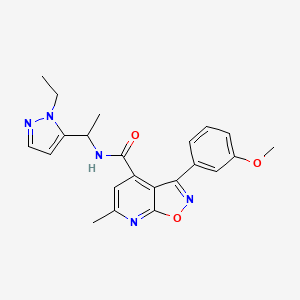 N-[1-(1-ethyl-1H-pyrazol-5-yl)ethyl]-3-(3-methoxyphenyl)-6-methyl[1,2]oxazolo[5,4-b]pyridine-4-carboxamide