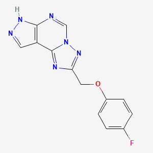 2-[(4-fluorophenoxy)methyl]-7H-pyrazolo[4,3-e][1,2,4]triazolo[1,5-c]pyrimidine