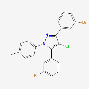 3,5-bis(3-bromophenyl)-4-chloro-1-(4-methylphenyl)-1H-pyrazole