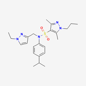 N-[(1-ethyl-1H-pyrazol-3-yl)methyl]-3,5-dimethyl-N-[4-(propan-2-yl)phenyl]-1-propyl-1H-pyrazole-4-sulfonamide