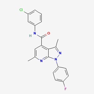 N-(3-chlorophenyl)-1-(4-fluorophenyl)-3,6-dimethyl-1H-pyrazolo[3,4-b]pyridine-4-carboxamide