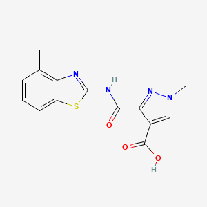 1-methyl-3-[(4-methyl-1,3-benzothiazol-2-yl)carbamoyl]-1H-pyrazole-4-carboxylic acid