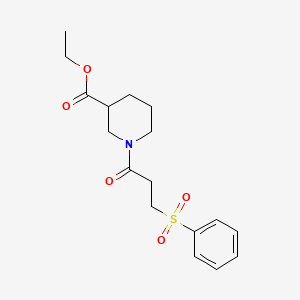 Ethyl 1-[3-(phenylsulfonyl)propanoyl]piperidine-3-carboxylate