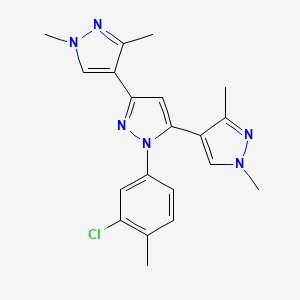 1-(3-chloro-4-methylphenyl)-3,5-bis(1,3-dimethylpyrazol-4-yl)pyrazole