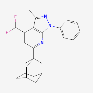 6-(1-Adamantyl)-4-(difluoromethyl)-3-methyl-1-phenyl-1H-pyrazolo[3,4-B]pyridine