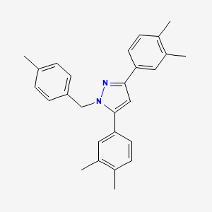 3,5-bis(3,4-dimethylphenyl)-1-(4-methylbenzyl)-1H-pyrazole