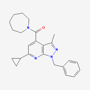 azepan-1-yl(1-benzyl-6-cyclopropyl-3-methyl-1H-pyrazolo[3,4-b]pyridin-4-yl)methanone