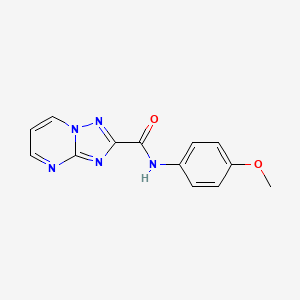 molecular formula C13H11N5O2 B10920912 N-(4-methoxyphenyl)[1,2,4]triazolo[1,5-a]pyrimidine-2-carboxamide 