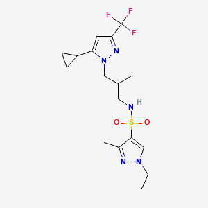 N-{3-[5-cyclopropyl-3-(trifluoromethyl)-1H-pyrazol-1-yl]-2-methylpropyl}-1-ethyl-3-methyl-1H-pyrazole-4-sulfonamide