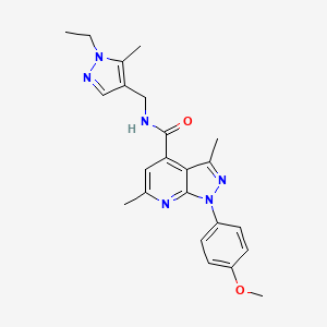 N-[(1-ethyl-5-methyl-1H-pyrazol-4-yl)methyl]-1-(4-methoxyphenyl)-3,6-dimethyl-1H-pyrazolo[3,4-b]pyridine-4-carboxamide