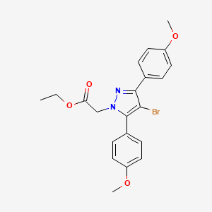 ethyl [4-bromo-3,5-bis(4-methoxyphenyl)-1H-pyrazol-1-yl]acetate