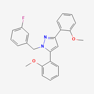 1-(3-fluorobenzyl)-3,5-bis(2-methoxyphenyl)-1H-pyrazole