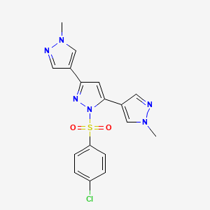 1-(4-chlorophenyl)sulfonyl-3,5-bis(1-methylpyrazol-4-yl)pyrazole