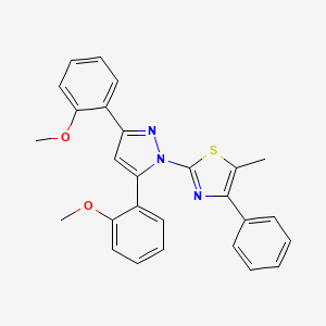 2-[3,5-bis(2-methoxyphenyl)-1H-pyrazol-1-yl]-5-methyl-4-phenyl-1,3-thiazole