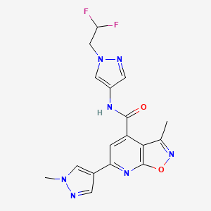 N-[1-(2,2-difluoroethyl)-1H-pyrazol-4-yl]-3-methyl-6-(1-methyl-1H-pyrazol-4-yl)[1,2]oxazolo[5,4-b]pyridine-4-carboxamide