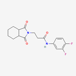 N-(3,4-difluorophenyl)-3-(1,3-dioxooctahydro-2H-isoindol-2-yl)propanamide