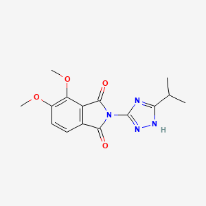 molecular formula C15H16N4O4 B10920988 2-(5-Isopropyl-1H-1,2,4-triazol-3-yl)-4,5-dimethoxyisoindole-1,3-dione 