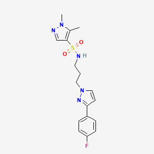 N-{3-[3-(4-fluorophenyl)-1H-pyrazol-1-yl]propyl}-1,5-dimethyl-1H-pyrazole-4-sulfonamide