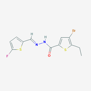 4-Bromo-5-ethyl-N'-((5-fluorothiophen-2-yl)methylene)thiophene-2-carbohydrazide