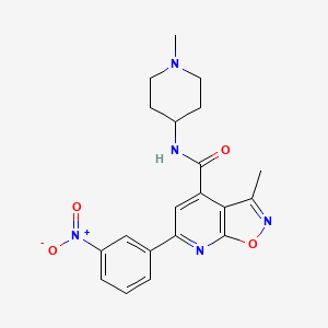 3-methyl-N-(1-methylpiperidin-4-yl)-6-(3-nitrophenyl)[1,2]oxazolo[5,4-b]pyridine-4-carboxamide