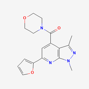 [6-(furan-2-yl)-1,3-dimethyl-1H-pyrazolo[3,4-b]pyridin-4-yl](morpholin-4-yl)methanone