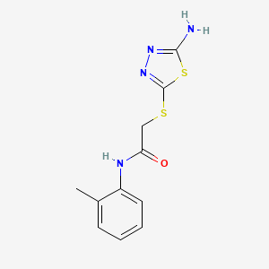 2-[(5-amino-1,3,4-thiadiazol-2-yl)sulfanyl]-N-(2-methylphenyl)acetamide