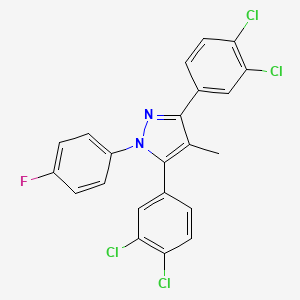 3,5-bis(3,4-dichlorophenyl)-1-(4-fluorophenyl)-4-methyl-1H-pyrazole