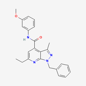 1-benzyl-6-ethyl-N-(3-methoxyphenyl)-3-methyl-1H-pyrazolo[3,4-b]pyridine-4-carboxamide