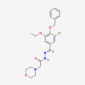 N'-{(E)-[4-(benzyloxy)-3-bromo-5-ethoxyphenyl]methylidene}-2-(morpholin-4-yl)acetohydrazide