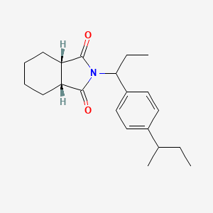 molecular formula C21H29NO2 B10921153 (3aR,7aS)-2-{1-[4-(butan-2-yl)phenyl]propyl}hexahydro-1H-isoindole-1,3(2H)-dione 