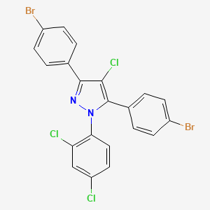 3,5-bis(4-bromophenyl)-4-chloro-1-(2,4-dichlorophenyl)-1H-pyrazole