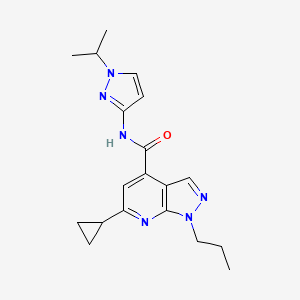 6-cyclopropyl-N-[1-(propan-2-yl)-1H-pyrazol-3-yl]-1-propyl-1H-pyrazolo[3,4-b]pyridine-4-carboxamide