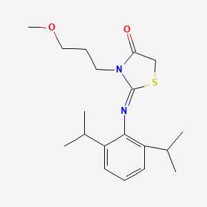 molecular formula C19H28N2O2S B10921175 (2Z)-2-{[2,6-di(propan-2-yl)phenyl]imino}-3-(3-methoxypropyl)-1,3-thiazolidin-4-one 