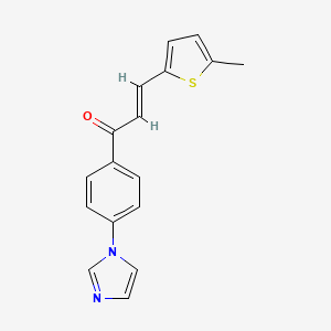 (2E)-1-[4-(1H-imidazol-1-yl)phenyl]-3-(5-methylthiophen-2-yl)prop-2-en-1-one