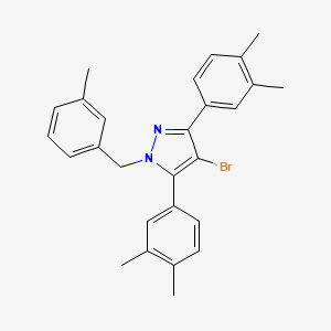 4-bromo-3,5-bis(3,4-dimethylphenyl)-1-(3-methylbenzyl)-1H-pyrazole