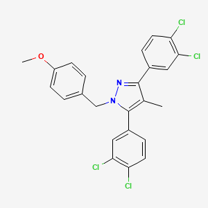 3,5-bis(3,4-dichlorophenyl)-1-(4-methoxybenzyl)-4-methyl-1H-pyrazole