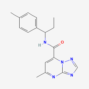 5-methyl-N-[1-(4-methylphenyl)propyl][1,2,4]triazolo[1,5-a]pyrimidine-7-carboxamide