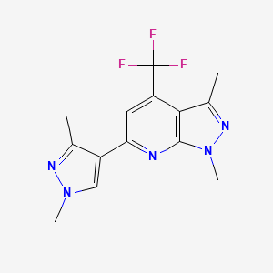 6-(1,3-dimethyl-1H-pyrazol-4-yl)-1,3-dimethyl-4-(trifluoromethyl)-1H-pyrazolo[3,4-b]pyridine