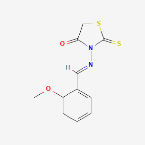 3-{[(E)-(2-methoxyphenyl)methylidene]amino}-2-thioxo-1,3-thiazolidin-4-one