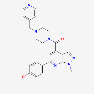 [6-(4-methoxyphenyl)-1-methyl-1H-pyrazolo[3,4-b]pyridin-4-yl][4-(pyridin-4-ylmethyl)piperazin-1-yl]methanone