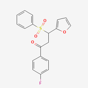 1-(4-Fluorophenyl)-3-(furan-2-yl)-3-(phenylsulfonyl)propan-1-one