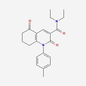 N,N-diethyl-1-(4-methylphenyl)-2,5-dioxo-1,2,5,6,7,8-hexahydroquinoline-3-carboxamide