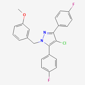 4-chloro-3,5-bis(4-fluorophenyl)-1-(3-methoxybenzyl)-1H-pyrazole