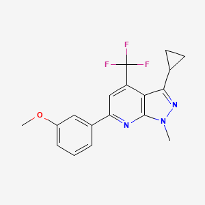 3-cyclopropyl-6-(3-methoxyphenyl)-1-methyl-4-(trifluoromethyl)-1H-pyrazolo[3,4-b]pyridine