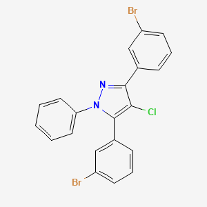 molecular formula C21H13Br2ClN2 B10921319 3,5-bis(3-bromophenyl)-4-chloro-1-phenyl-1H-pyrazole 