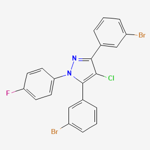 3,5-bis(3-bromophenyl)-4-chloro-1-(4-fluorophenyl)-1H-pyrazole