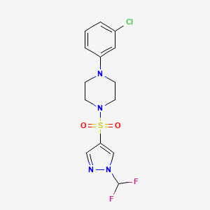 1-(3-chlorophenyl)-4-{[1-(difluoromethyl)-1H-pyrazol-4-yl]sulfonyl}piperazine