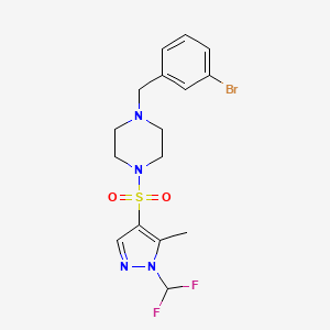 1-(3-bromobenzyl)-4-{[1-(difluoromethyl)-5-methyl-1H-pyrazol-4-yl]sulfonyl}piperazine