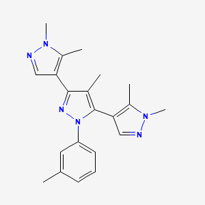 3,5-bis(1,5-dimethylpyrazol-4-yl)-4-methyl-1-(3-methylphenyl)pyrazole